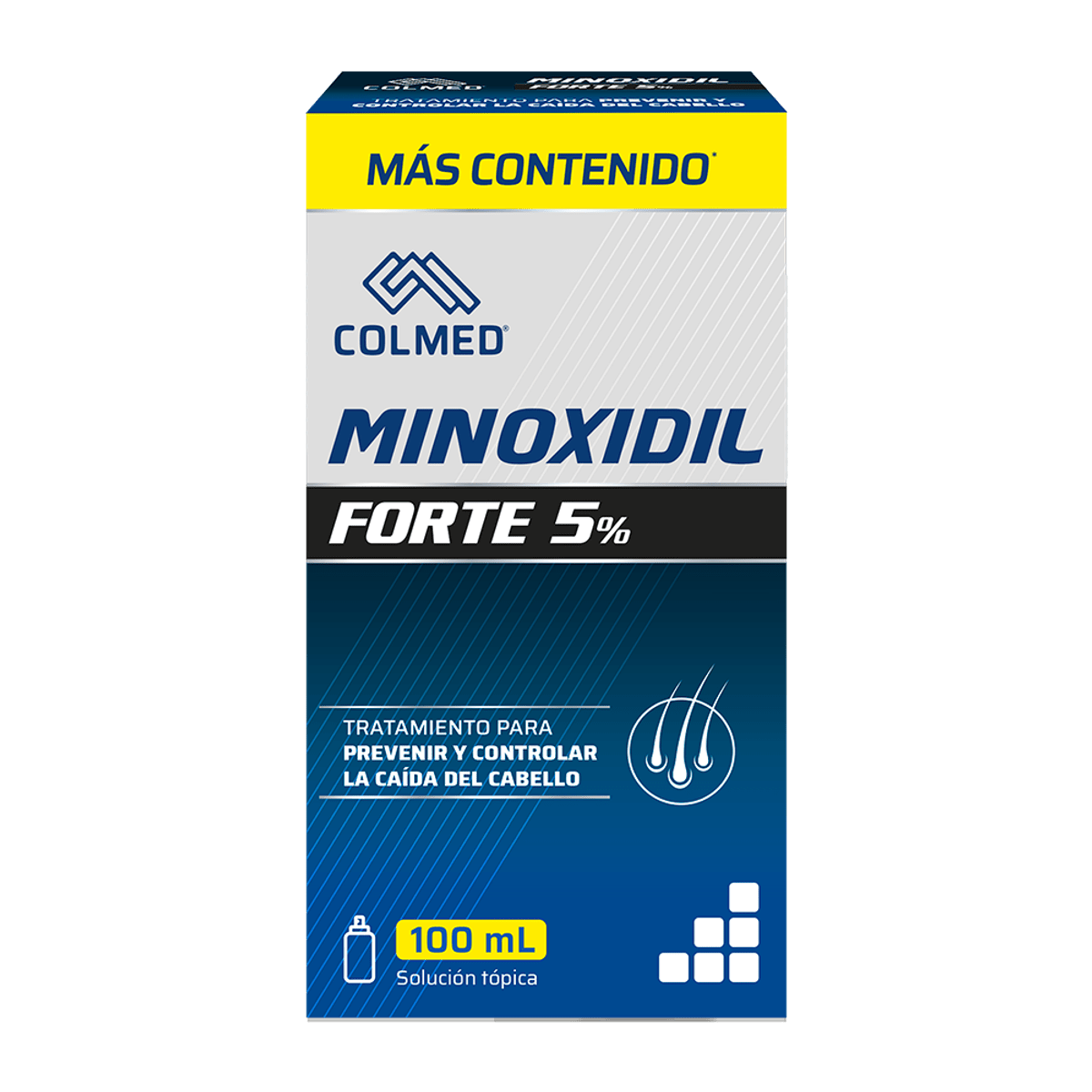 Minoxidil Forte Colmed Solucion Topica 5% X 100Ml