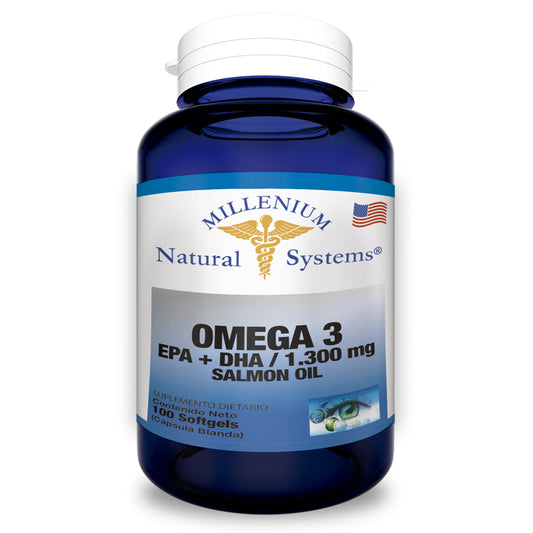 Omega 3 EPA + DHA 1300 mg x 100 Softgels Natural Systems